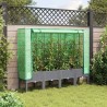 Jardinière surélevée avec housse aspect rotin 160x40x140 cm 532220532220