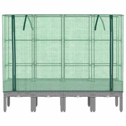 Jardinière surélevée avec housse aspect rotin 160x40x140 cm 532220532220