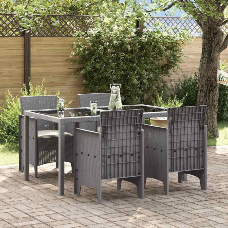 Chaise de jardin 4 pcs Gris clair 53 x 49 x 85 cm Polypropylène 532222532222