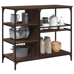Chariot de cuisine chêne marron 100x45x89,5cm bois d'ingénierie 532224532224
