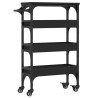 Chariot de cuisine noir 53x20x76 cm bois d'ingénierie 532229532229