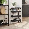 Chariot de cuisine noir 53x20x76 cm bois d'ingénierie 532229532229