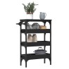 Chariot de cuisine noir 53x20x76 cm bois d'ingénierie 532229532229