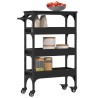 Chariot de cuisine noir 53x20x76 cm bois d'ingénierie 532229532229
