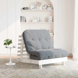 Canapé-lit futon avec matelas 80x206x11 cm bois massif de pin 532231532231