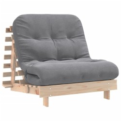 Canapé-lit futon avec matelas 80x206x11 cm bois massif de pin 532236532236