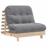 Canapé-lit futon avec matelas 80x206x11 cm bois massif de pin 532236532236