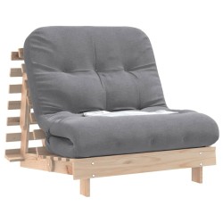 Canapé-lit futon avec matelas 80x206x11 cm bois massif de pin 532236532236