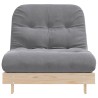 Canapé-lit futon avec matelas 80x206x11 cm bois massif de pin 532236532236