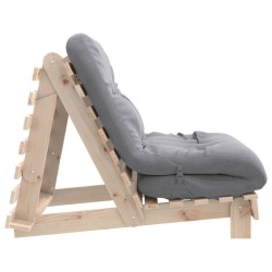 Canapé-lit futon avec matelas 80x206x11 cm bois massif de pin 532236532236