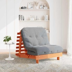 Canapé-lit futon avec matelas 80x206x11 cm bois massif de pin 532244532244
