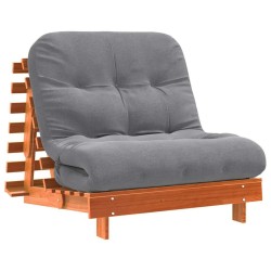 Canapé-lit futon avec matelas 80x206x11 cm bois massif de pin 532244532244