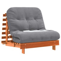 Canapé-lit futon avec matelas 80x206x11 cm bois massif de pin 532244532244
