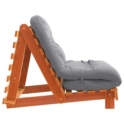 Canapé-lit futon avec matelas 80x206x11 cm bois massif de pin 532244532244