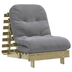 Canapé-lit futon avec matelas 70x206x11 cm bois de pin imprégné 532247532247