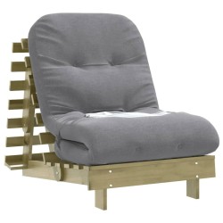 Canapé-lit futon avec matelas 70x206x11 cm bois de pin imprégné 532247532247
