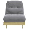 Canapé-lit futon avec matelas 70x206x11 cm bois de pin imprégné 532247532247