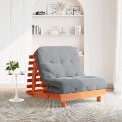 Canapé-lit futon avec matelas 90x206x11 cm bois massif de pin 532249532249