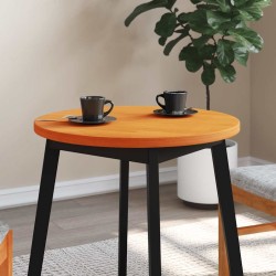 Dessus de table rond cire marron Ø60x2,5 cm bois de pin massif 532254532254