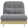 Canapé-lit futon avec matelas 90x206x11 cm bois de pin imprégné 532256532256
