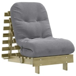 Canapé-lit futon avec matelas 60x206x11 cm bois de pin imprégné 532261532261