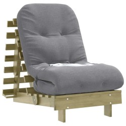 Canapé-lit futon avec matelas 60x206x11 cm bois de pin imprégné 532261532261