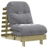 Canapé-lit futon avec matelas 60x206x11 cm bois de pin imprégné 532261532261