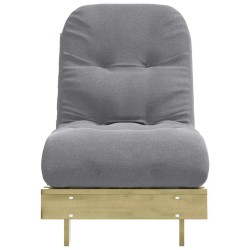 Canapé-lit futon avec matelas 60x206x11 cm bois de pin imprégné 532261532261