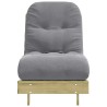 Canapé-lit futon avec matelas 60x206x11 cm bois de pin imprégné 532261532261