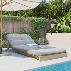 Canapé-lit futon avec matelas 80x206x11 cm bois de pin imprégné 532264532264