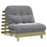 Canapé-lit futon avec matelas 80x206x11 cm bois de pin imprégné 532264532264