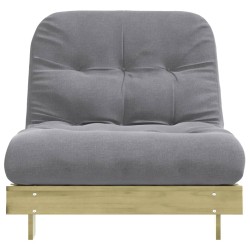 Canapé-lit futon avec matelas 80x206x11 cm bois de pin imprégné 532264532264