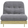 Canapé-lit futon avec matelas 80x206x11 cm bois de pin imprégné 532264532264