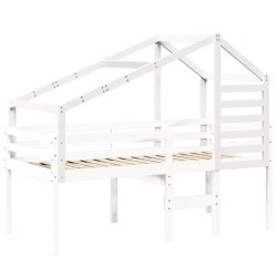 Toit de lit pour enfants blanc 188x97x113 cm bois de pin massif 532266532266
