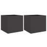Jardinières 2 pcs noir 32x30x29 cm acier 532268532268