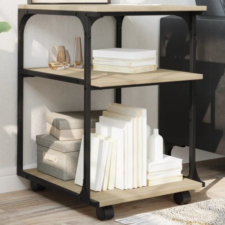 Support d'imprimante à 3 niveaux chêne sonoma 43x48x64 cm 532275532275