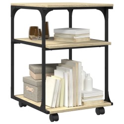 Support d'imprimante à 3 niveaux chêne sonoma 43x48x64 cm 532275532275