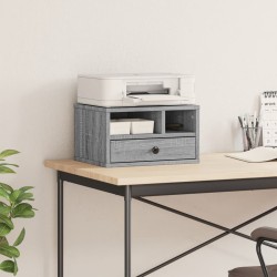 Support d'imprimante sonoma gris 40x32x22,5cm bois d'ingénierie 532282532282