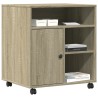 Support d'imprimante avec roulettes chêne sonoma 60x50x67 cm 532283532283