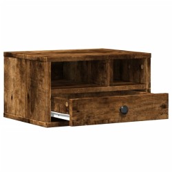 Support d'imprimante chêne fumé 40x32x22,5 cm bois d'ingénierie 532286532286