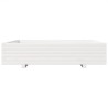 Jardinière blanc 110x110x26,5 cm bois de pin massif 532303532303