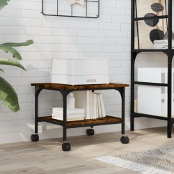 Support d'imprimante à 2 niveaux chêne fumé 50x40x38 cm 532306532306