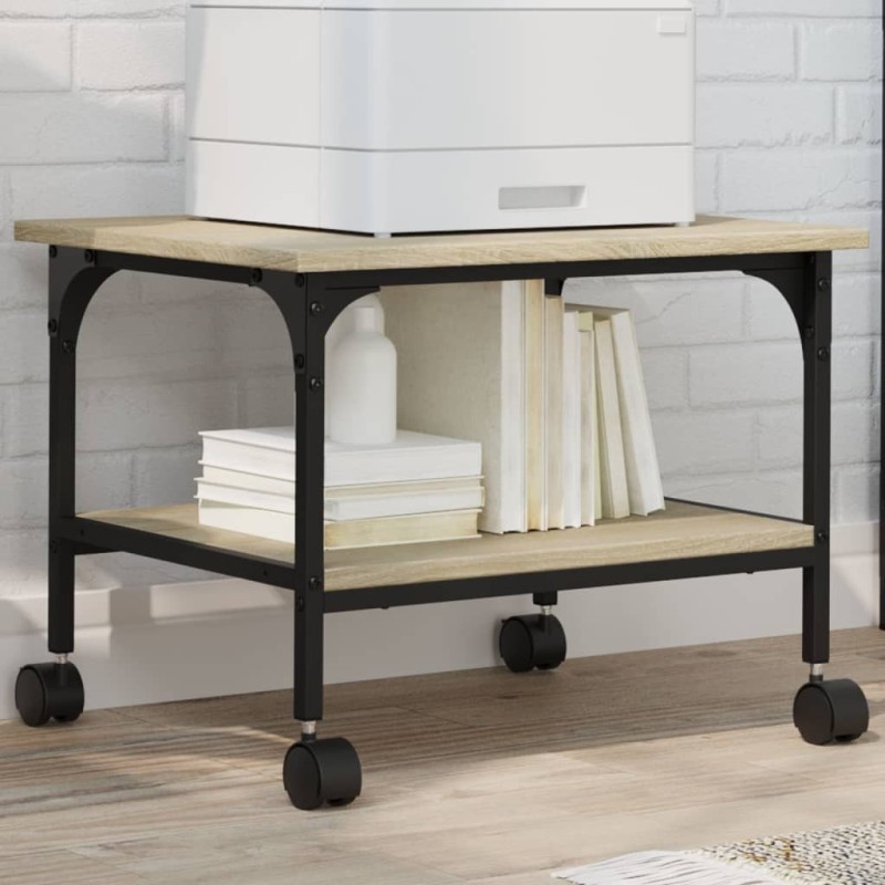 Support d'imprimante à 2 niveaux chêne sonoma 50x40x38 cm 532315532315