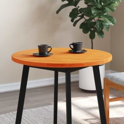 Dessus de table rond cire marron Ø70x2,5 cm bois de pin massif 532318532318