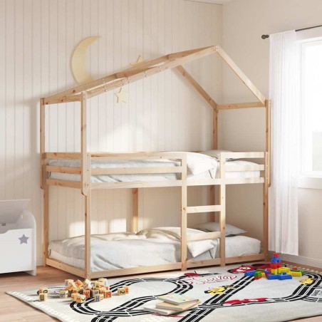 Toit de lit pour enfants 203x95,5x142 cm bois de pin massif 532323532323