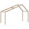 Toit de lit pour enfants 203x95,5x142 cm bois de pin massif 532323532323