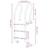 Échelle de piscine 54x38x158 cm acier inoxydable 304 532324532324