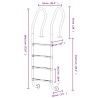 Échelle de piscine 54x38x184,5 cm acier inoxydable 304 532325532325