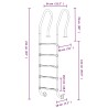 Échelle de piscine 54x38x211 cm acier inoxydable 304 532326532326