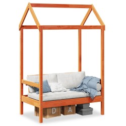 Banc avec toit cire marron 117,5x70x176,5 cm bois de pin massif 532330532330